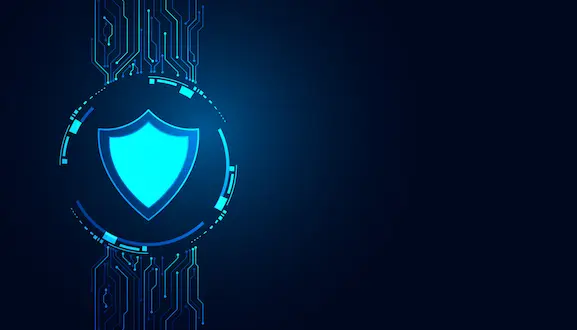 Ethical use and defensive cybersecurity graphic with shield motif.